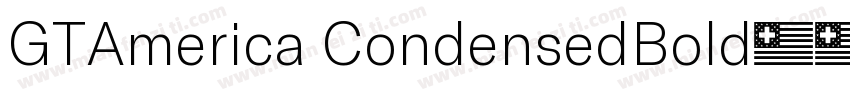 GTAmerica CondensedBold字体转换